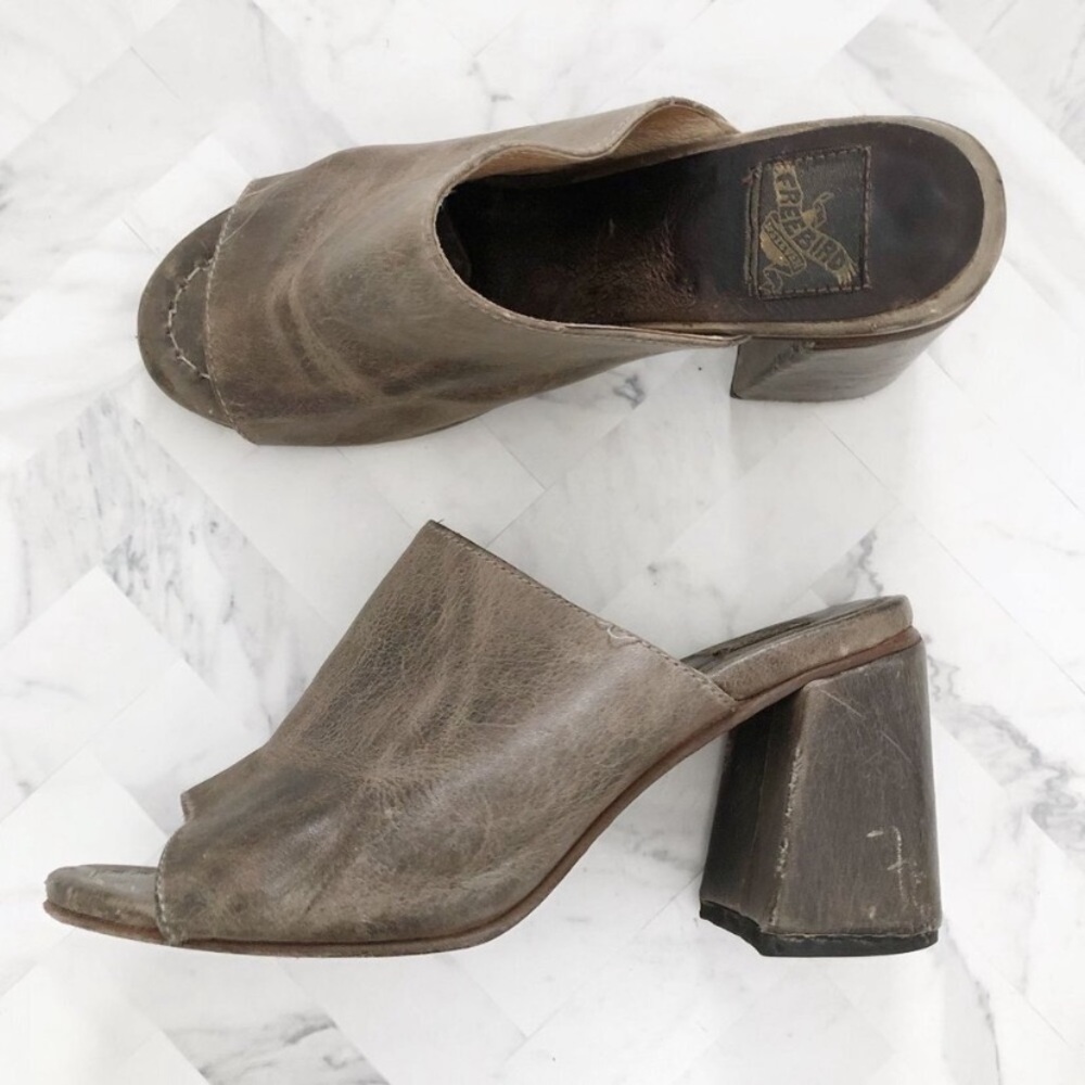 FREEBIRDS Trina Open Toe Leather Mule Size 8